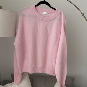 American Vintage Light Pink Crew Neck Sweater